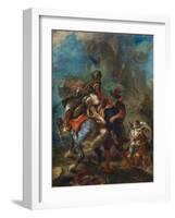 The Abduction of Rebecca, 1846-Eugene Delacroix-Framed Giclee Print