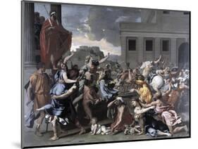 The Abduction of the Sabine Women-Nicolas Poussin-Mounted Giclee Print