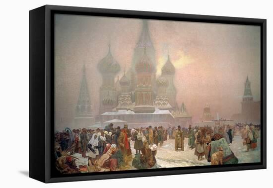 The Abolition of Serfdom, from the 'Slav Epic', 1914-Alphonse Mucha-Framed Stretched Canvas