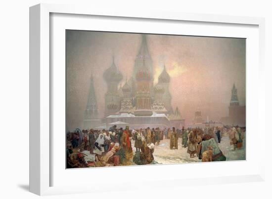 The Abolition of Serfdom, from the 'Slav Epic', 1914-Alphonse Mucha-Framed Giclee Print