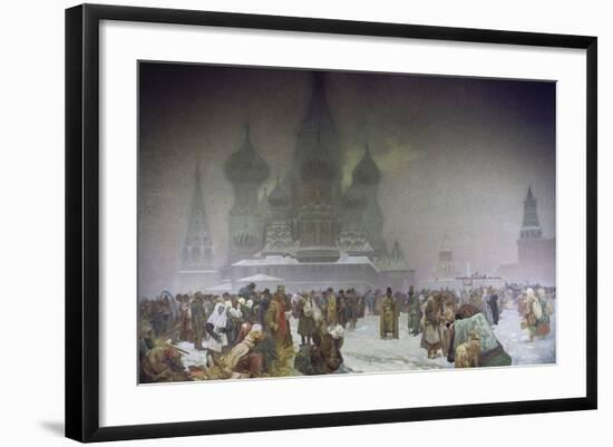 The Abolition of Serfdom in 1861, from the 'slav Epic', 1914-Alphonse Mucha-Framed Giclee Print