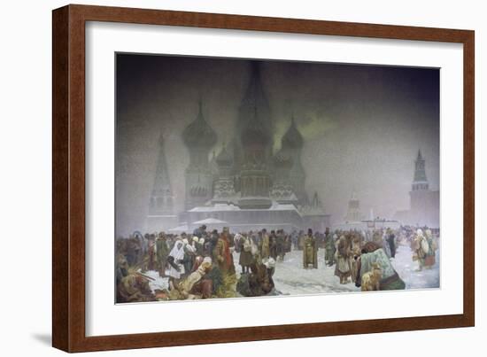 The Abolition of Serfdom in 1861, from the 'slav Epic', 1914-Alphonse Mucha-Framed Giclee Print