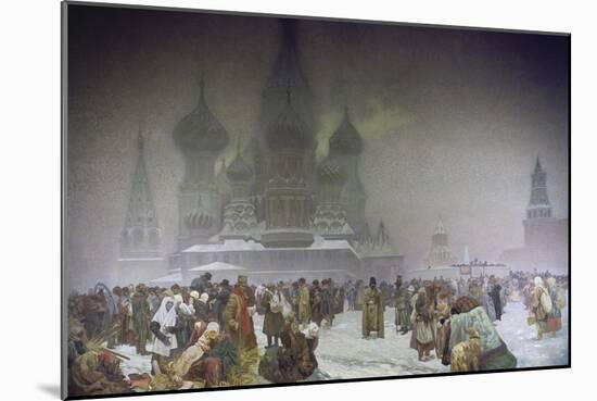 The Abolition of Serfdom in 1861, from the 'slav Epic', 1914-Alphonse Mucha-Mounted Giclee Print
