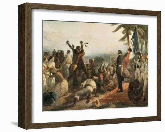 The Abolition of Slavery-Francois Auguste Biard-Framed Art Print