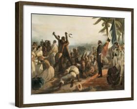 The Abolition of Slavery-Francois Auguste Biard-Framed Art Print