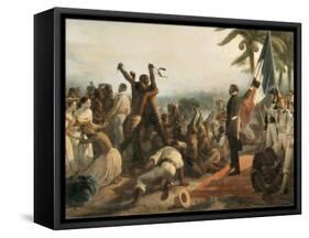 The Abolition of Slavery-Francois Auguste Biard-Framed Stretched Canvas