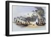 The Aboriginal Inhabitants: The Kuri Dance, from South Australia Illustrated, Published in 1847-George French Angas-Framed Giclee Print
