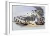 The Aboriginal Inhabitants: The Kuri Dance, from South Australia Illustrated, Published in 1847-George French Angas-Framed Giclee Print