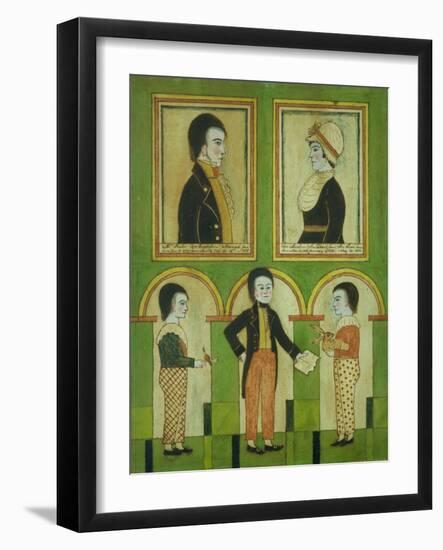 The Abraham Pixler Family, c.1815-American School-Framed Giclee Print