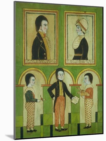 The Abraham Pixler Family, c.1815-American School-Mounted Giclee Print