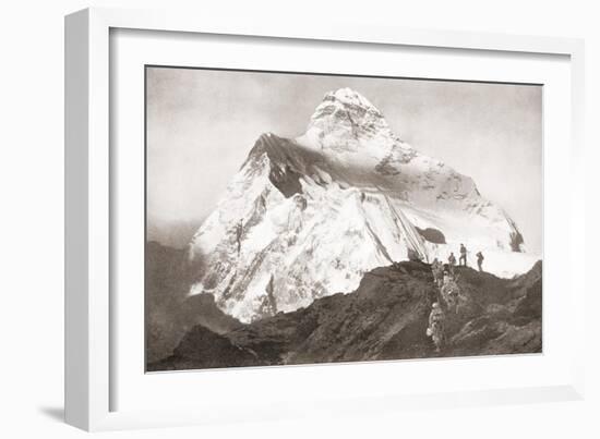 The Abruzzi Spur on the K2 Mountain. from the Year 1910 Illustrated-null-Framed Giclee Print