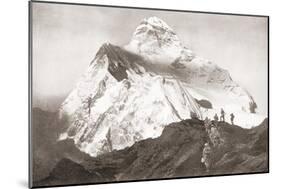 The Abruzzi Spur on the K2 Mountain. from the Year 1910 Illustrated-null-Mounted Giclee Print