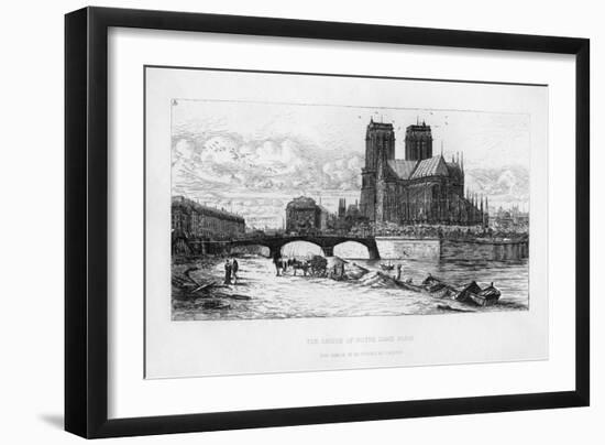 The Abside (Aps) of Notre Dame Cathedral, Paris, France, C19th Century-Charles Meryon-Framed Giclee Print