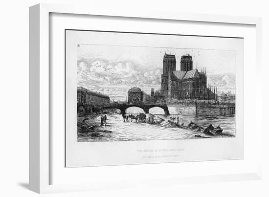 The Abside (Aps) of Notre Dame Cathedral, Paris, France, C19th Century-Charles Meryon-Framed Giclee Print