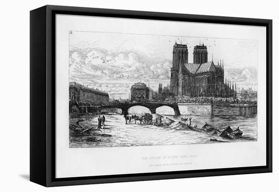 The Abside (Aps) of Notre Dame Cathedral, Paris, France, C19th Century-Charles Meryon-Framed Stretched Canvas