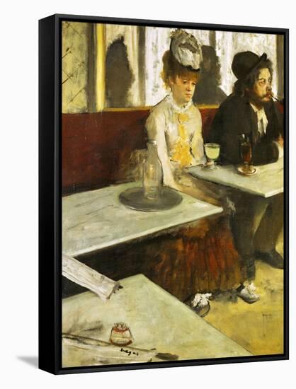 The Absinthe Drinker Or Glass of Absinthe, 1876-Edgar Degas-Framed Stretched Canvas