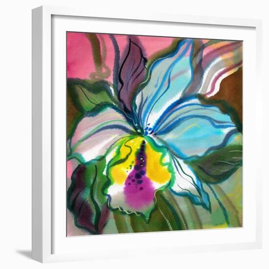 The Abstract Flowers Drawn On A Paper-balaikin2009-Framed Premium Giclee Print