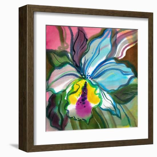 The Abstract Flowers Drawn On A Paper-balaikin2009-Framed Art Print