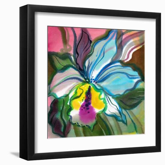 The Abstract Flowers Drawn On A Paper-balaikin2009-Framed Art Print