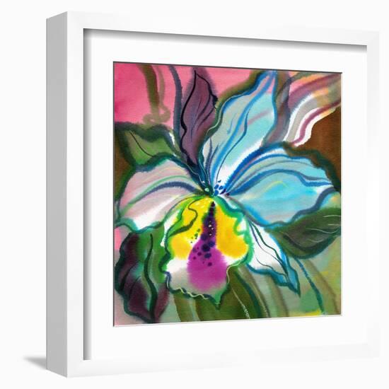 The Abstract Flowers Drawn On A Paper-balaikin2009-Framed Art Print