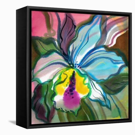 The Abstract Flowers Drawn On A Paper-balaikin2009-Framed Stretched Canvas