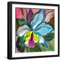 The Abstract Flowers Drawn On A Paper-balaikin2009-Framed Art Print