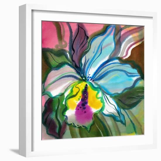 The Abstract Flowers Drawn On A Paper-balaikin2009-Framed Art Print