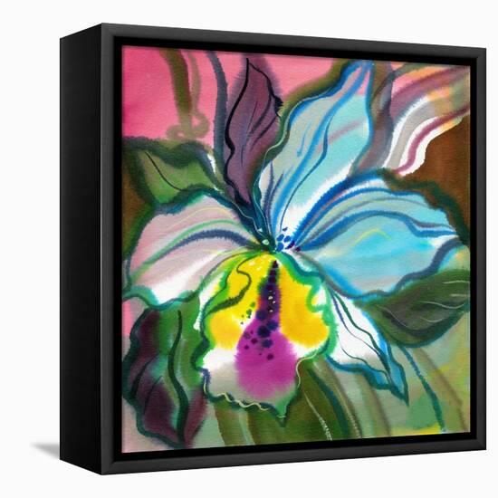 The Abstract Flowers Drawn On A Paper-balaikin2009-Framed Stretched Canvas
