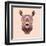 The Abstract Head of Rhino Vector Illustration-coffeee_in-Framed Art Print