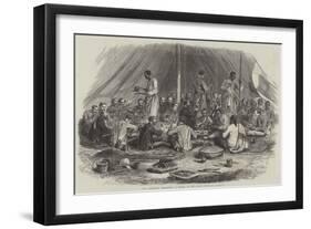 The Abyssinian Expedition, a Dinner in the Native Style-null-Framed Giclee Print