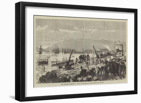The Abyssinian Expedition, a Sketch on the Shore at Zulla, Annesley Bay-Charles Robinson-Framed Giclee Print