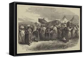 The Abyssinian Expedition, Funeral of the Widow of King Theodore at Aikhullet-null-Framed Stretched Canvas