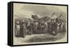 The Abyssinian Expedition, Funeral of the Widow of King Theodore at Aikhullet-null-Framed Stretched Canvas