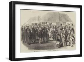 The Abyssinian Expedition, General Sir Robert Napier at the Railway Station, Dover-null-Framed Giclee Print