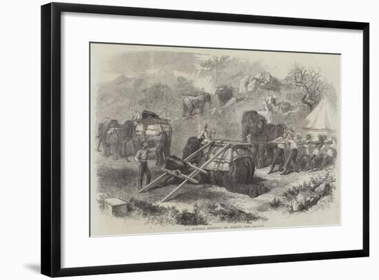 The Abyssinian Expedition, the Elephant Train-null-Framed Giclee Print