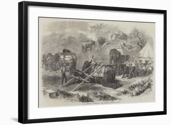 The Abyssinian Expedition, the Elephant Train-null-Framed Giclee Print