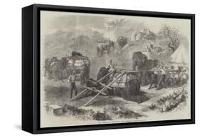 The Abyssinian Expedition, the Elephant Train-null-Framed Stretched Canvas