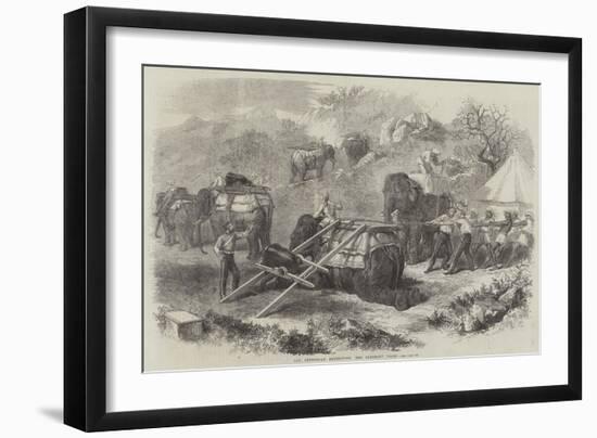 The Abyssinian Expedition, the Elephant Train-null-Framed Giclee Print