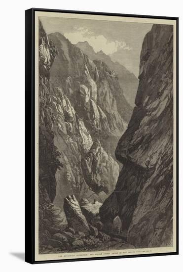 The Abyssinian Expedition, the Middle Sooroo Defile in the Senafe Pass-null-Framed Stretched Canvas