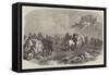 The Abyssinian Expedition, the Naval Rocket Brigade Firing Rockets at Senafe-null-Framed Stretched Canvas