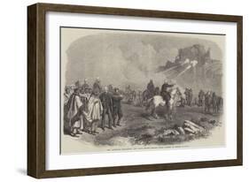 The Abyssinian Expedition, the Naval Rocket Brigade Firing Rockets at Senafe-null-Framed Giclee Print