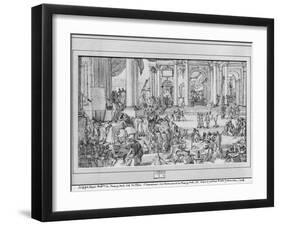 The Academy of Sciences and Fine Arts (Pen and Ink and Wash on Paper)-Sebastien I Le Clerc-Framed Giclee Print