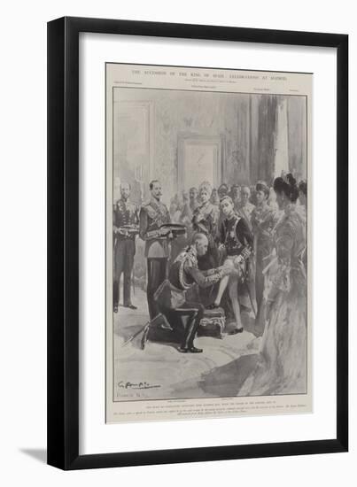 The Accession of the King of Spain, Celebrations at Madrid-G.S. Amato-Framed Giclee Print