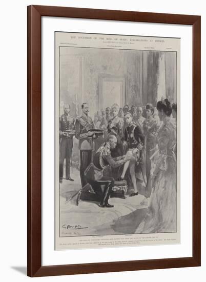 The Accession of the King of Spain, Celebrations at Madrid-G.S. Amato-Framed Giclee Print