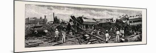 The Accident Near Nagpur on the Great Indian Peninsula Railway: the Wreck of the Leading Engine Is-null-Mounted Giclee Print