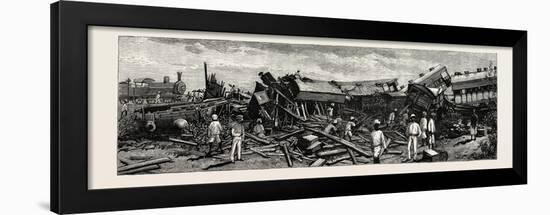 The Accident Near Nagpur on the Great Indian Peninsula Railway: the Wreck of the Leading Engine Is-null-Framed Giclee Print