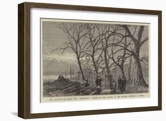 The Accident on Board the Thunderer, Graves of the Victims, in the English Cemetery at Ismid-null-Framed Giclee Print