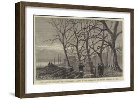 The Accident on Board the Thunderer, Graves of the Victims, in the English Cemetery at Ismid-null-Framed Giclee Print