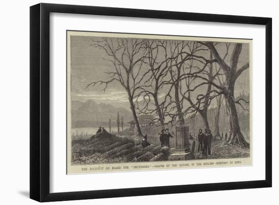 The Accident on Board the Thunderer, Graves of the Victims, in the English Cemetery at Ismid-null-Framed Giclee Print