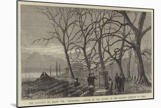 The Accident on Board the Thunderer, Graves of the Victims, in the English Cemetery at Ismid-null-Mounted Giclee Print